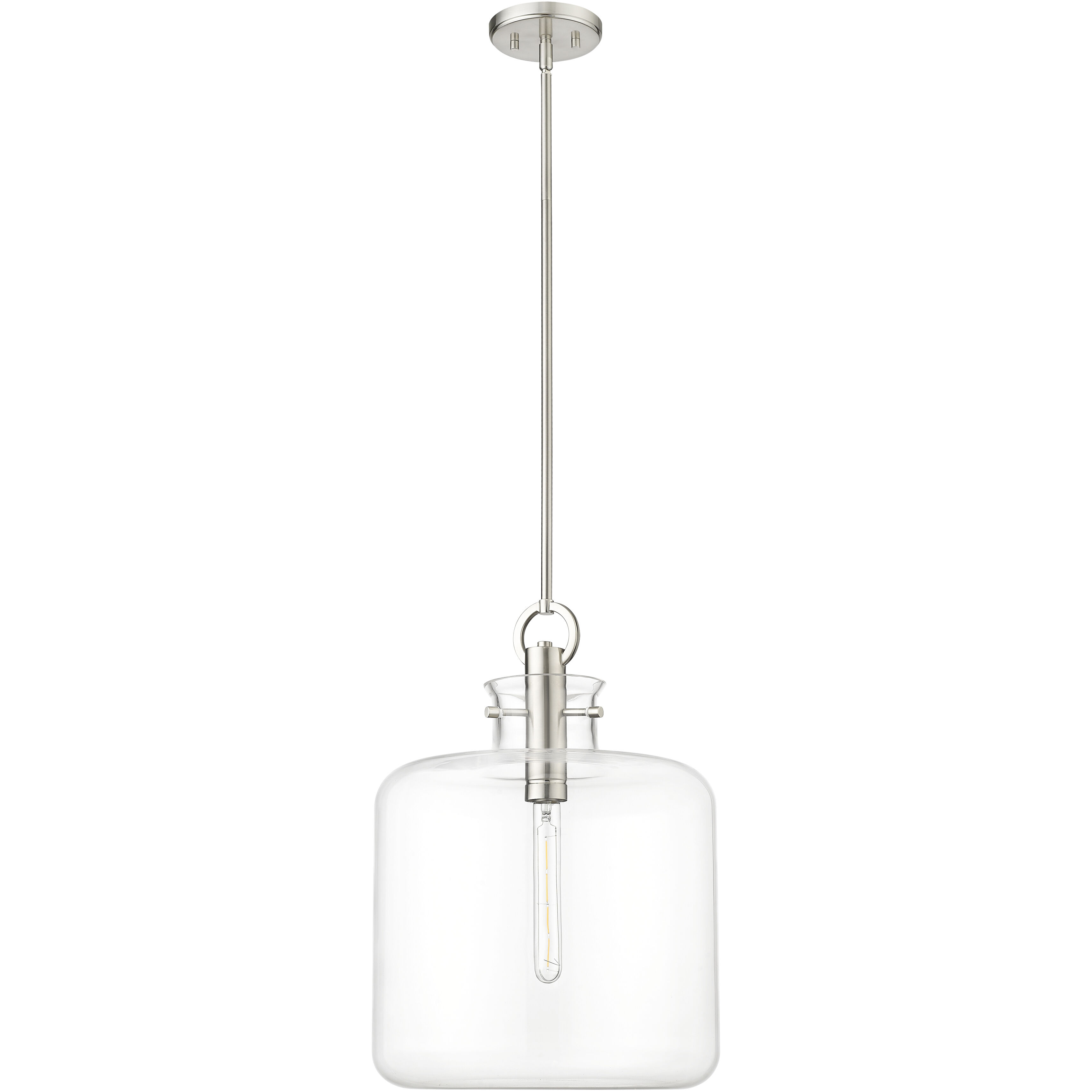 Hayloft 1 Light 14.2 inch Brushed Nickel Pendant Ceiling Light